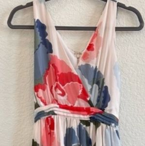 Motherhood Floral Maxi Maternity Dress Size XL Empire Waist Sleeveless L…